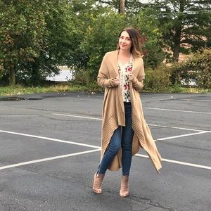 Mocha ribbed cardigan